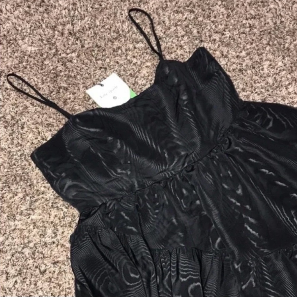 Kate Spade X Target Black Tiered Ruffle Asymmetrical Midi Dress XXS or XL | NWT - Picture 3 of 8